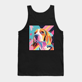 Beagle in 70's Tank Top